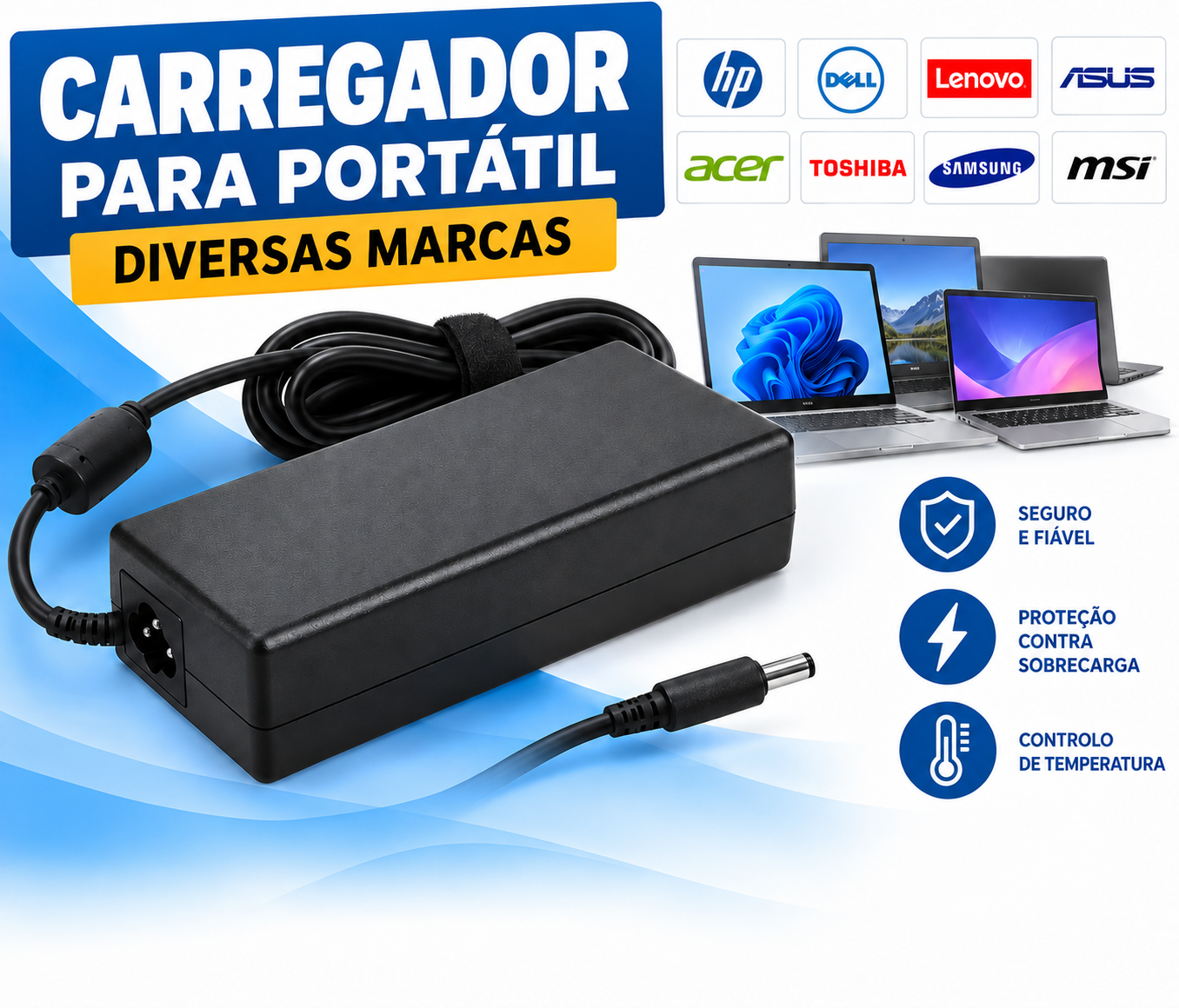 Carregador para portátil diversas marcas